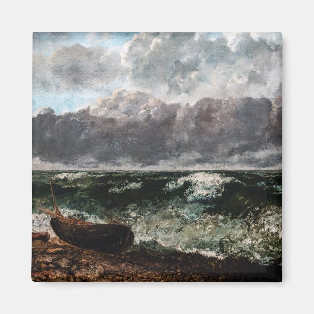 Gustave Courbet - Stormy Sea/Wave Magnet (Framsidan)