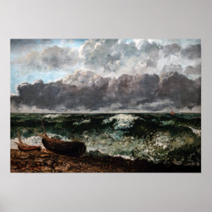 Gustave Courbet - Stormy Sea/Wave Poster