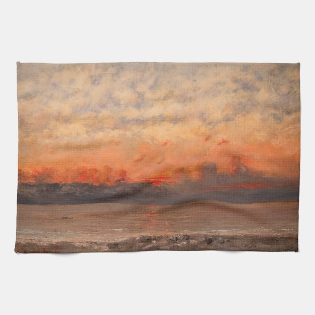 Gustave Courbet - Sunset Kökshandduk (Horisontell)