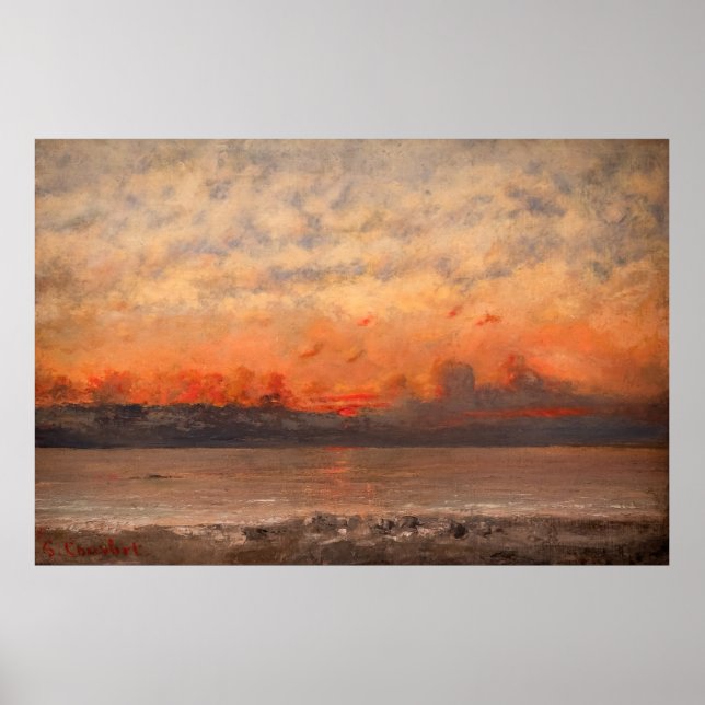 Gustave Courbet - Sunset Poster (Framsidan)