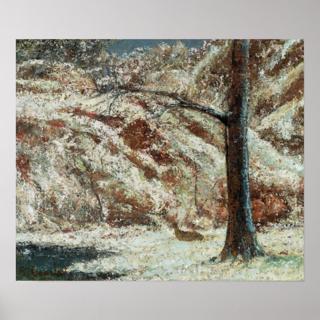 Gustave Courbet - vinterlandskap Poster (Framsidan)