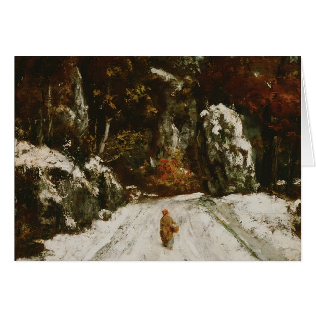 Gustave Courbet - Vintern i Jura Hälsningskort (Framsidan Horizontal)