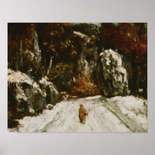 Gustave Courbet - Vintern i Jura Poster