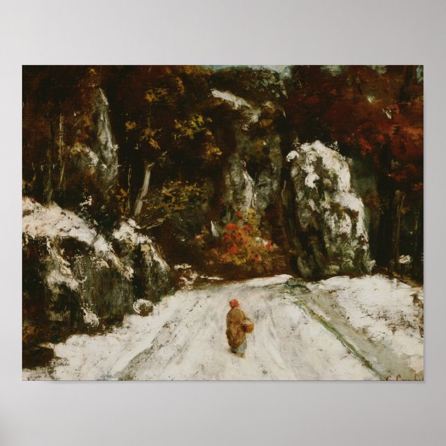 Gustave Courbet - Vintern i Jura Poster (Framsidan)
