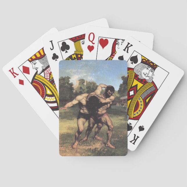 Gustave Courbet Wrestlers Kortlek (Baksidan)