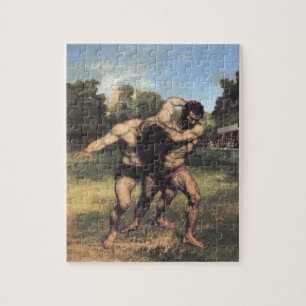 Gustave Courbet Wrestlers Pussel
