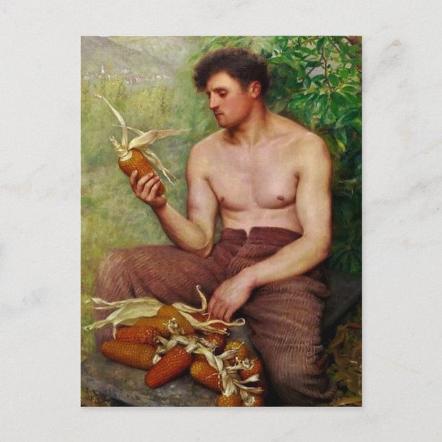 Gustave Courtois Trieur de Mais Vykort (Framsida)