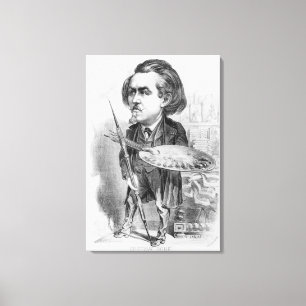 Gustave Dore (1832-83), karikatyr från Le Boulev Canvastryck