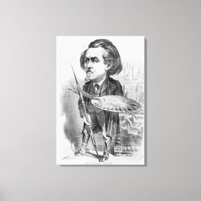 Gustave Dore (1832-83), karikatyr från Le Boulev Canvastryck (Framsida)