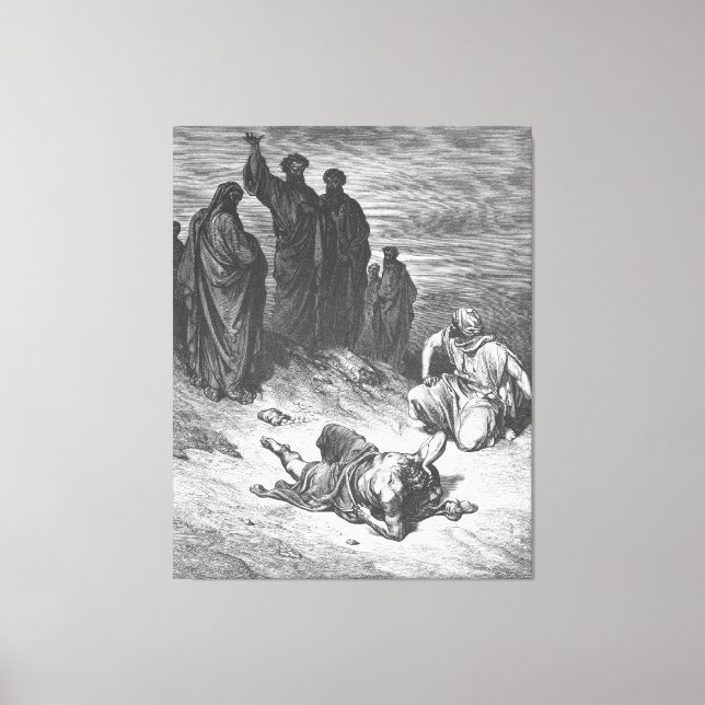 Gustave Doré - Apostlagärningarna 3 Peter och Joha Canvastryck (Framsida)
