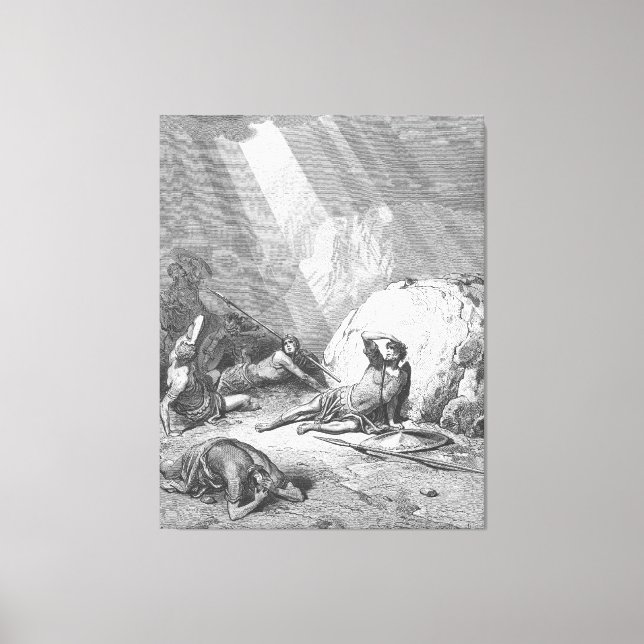 Gustave Doré - Apostlagärningarna 9 Sauls omvändel Canvastryck (Framsida)
