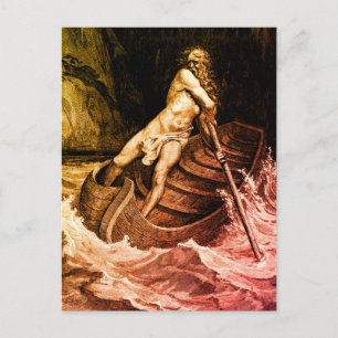 Gustave Doré - Caron Rving/Dante's Inferno Vykort