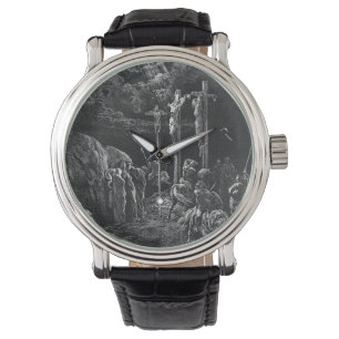 Gustave Dore Crucifixion från La Grande bible Armbandsur