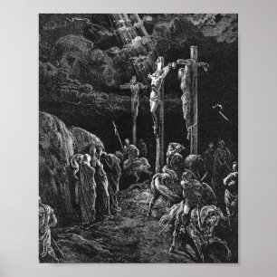 Gustave Dore Crucifixion från La Grande bible Poster