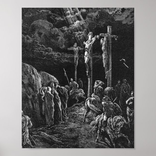 Gustave Dore Crucifixion från La Grande bible Poster (Framsidan)
