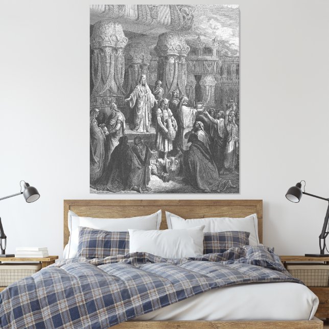 Gustave Doré - Cyrus Restores the Vessels of the  Canvastryck (Insitu (sovrum))