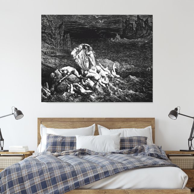Gustave Doré - Dante and Virgil Meet The Angry  Canvastryck (Insitu (sovrum))