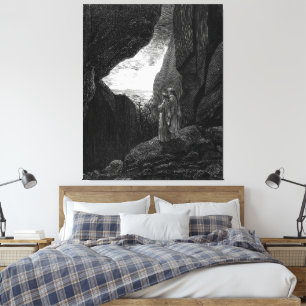 Gustave Doré - Dante och Virgil i Cocytus is, Canvastryck