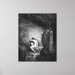 Gustave Doré - Där falskmyntare straffas - Canvastryck