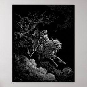 Gustave Dore Död på Blek Horse Poster