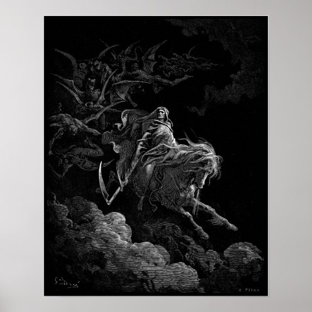 Gustave Dore Död på Blek Horse Poster (Framsidan)