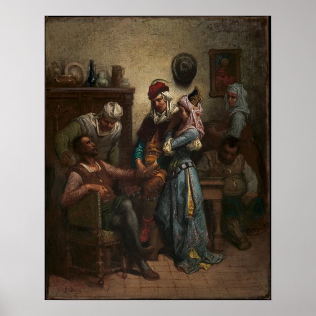 Gustave Doré Don Quixote och Sancho Panza Poster (Framsidan)