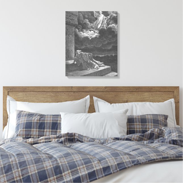 Gustave Doré - Elia stiger upp till himlen i en va Canvastryck (Insitu (sovrum))