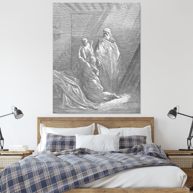 Gustave Doré - Elia tillkallar änkans son Canvastryck (Insitu (sovrum))