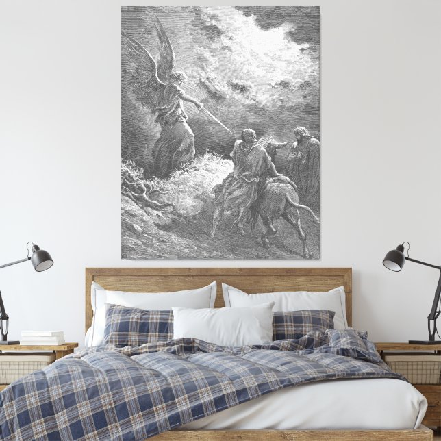 Gustave Doré - En ängel framträder för Balaam Canvastryck (Insitu (sovrum))