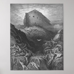 Gustave Doré - En duva sänds ut från arken Poster