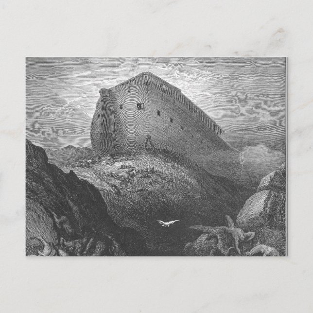 Gustave Doré - En duva sänds ut från arken Vykort (Framsida)