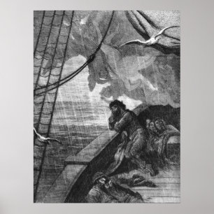 Gustave Dore Engrave Rime of the Ancient Mariner Poster