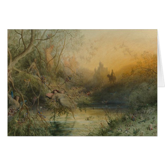 Gustave Dore - Fairy Land Hälsningskort (Framsidan Horizontal)