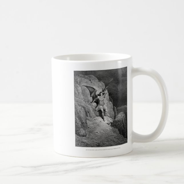 Gustave Dore Fall of Satan Paradise var Borttappad Kaffemugg (Höger)