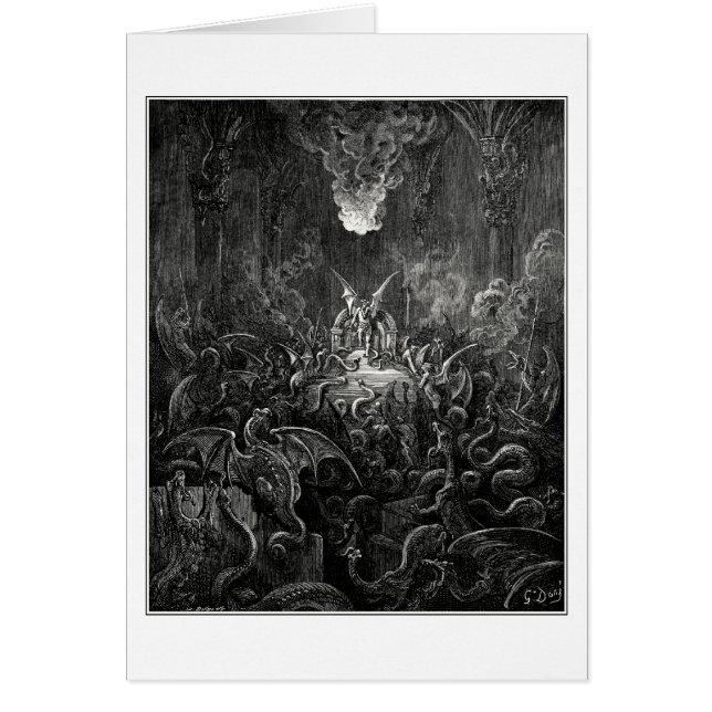 Gustave Dore: fasligt var buller Hälsningskort (Framsidan)