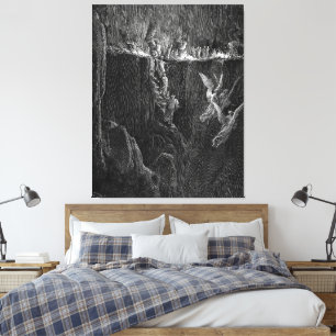 Gustave Doré - Flammornas Mur Canvastryck