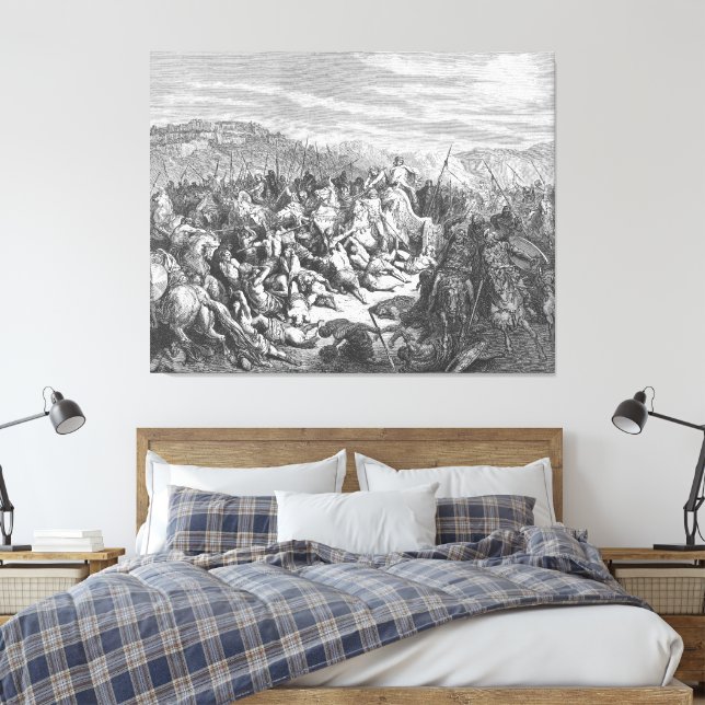 Gustave Doré - Israels barn slaktar syrer Canvastryck (Insitu (sovrum))