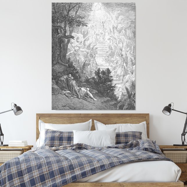 Gustave Doré - Jakobs dröm Canvastryck (Insitu (sovrum))