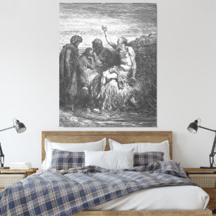 Gustave Doré - Job talar med sina vänner Canvastryck