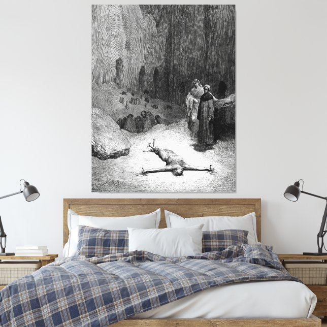 Gustave Doré - Kajafas, Jerusalems överstepräst Canvastryck (Insitu (sovrum))