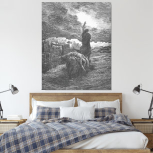 Gustave Doré - Leviten bär kvinnans kropp Canvastryck