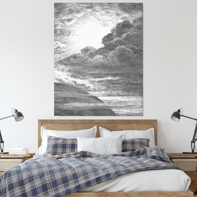 Gustave Doré - Ljusets skapelse - genväg Canvastryck (Insitu (sovrum))
