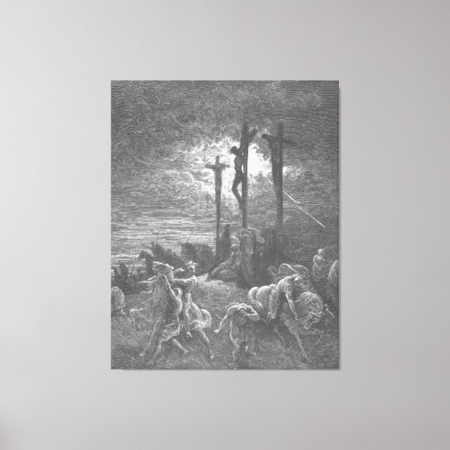 Gustave Doré - Luk 23C Mörker vid korsfästelsen Canvastryck (Framsida)