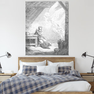 Gustave Doré - Lukas 1 - Bebådelsen Canvastryck