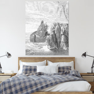 Gustave Doré - Lukas 5 Jesus predikar vid havet Canvastryck