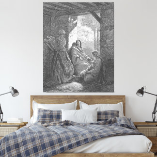 Gustave Doré - Lukasevangeliet 10C Jesus i Martas Canvastryck