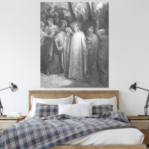 Gustave Doré - Markus 14 Judas förråder Jesus Canvastryck