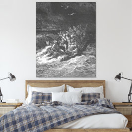 Gustave Doré - Markus 4 Jesus stillar stormen till Canvastryck