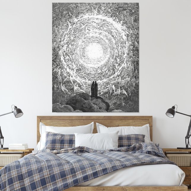 Gustave Doré - Maskinfärgad Paradiso Canvastryck (Insitu (sovrum))