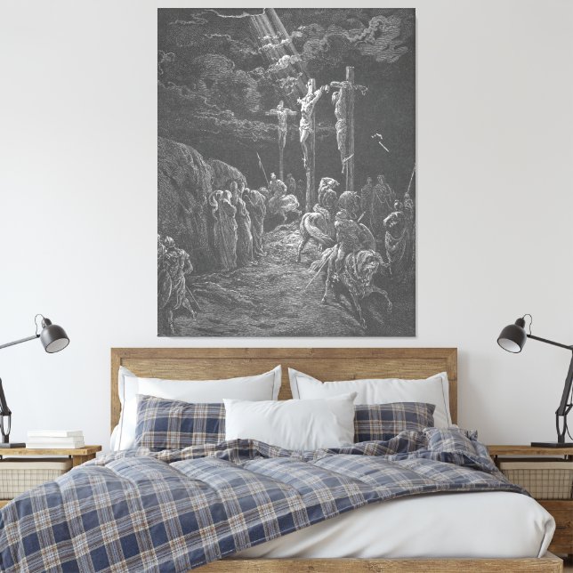 Gustave Doré - Matt 27C The Crucifixion of Jesus  Canvastryck (Insitu (sovrum))